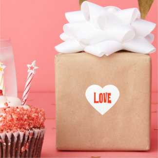 Love shaped stickers