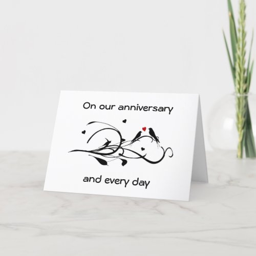 LOVE SHARING MY LIFE WITH YOU HAPPY ANNIVERSARY  CARD