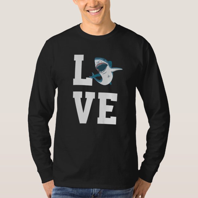 Love Sharks Outfit Shark  Sea Animal T-Shirt (Front)