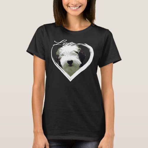Love Sheepadoodle Old English Sheepdog Poodle Love T_Shirt