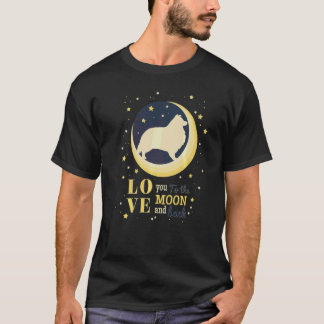 Love Shetland Sheepdog Dog To The Moon T-Shirt