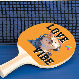 LOVE × SHIBA - Custom Ping Pong Paddle