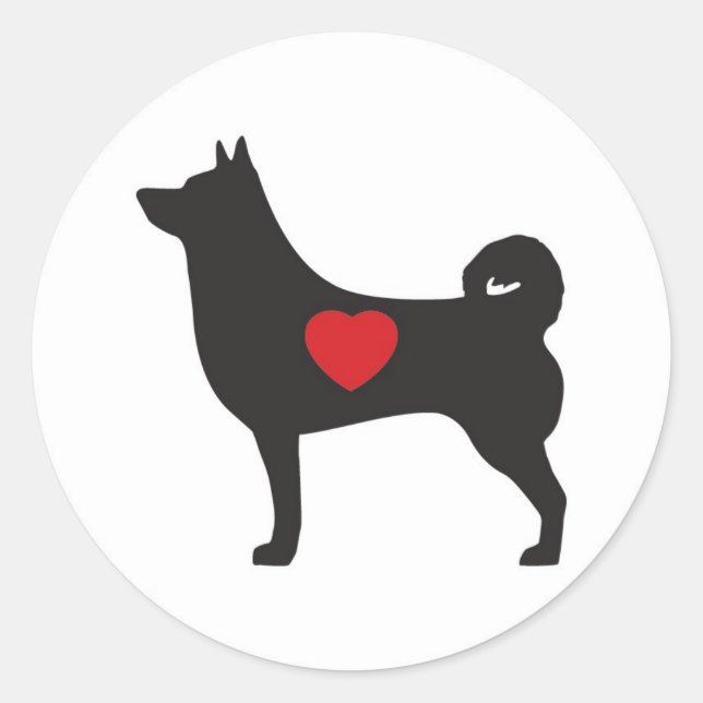 Love Shiba Inu - Circle Sticker (Front)