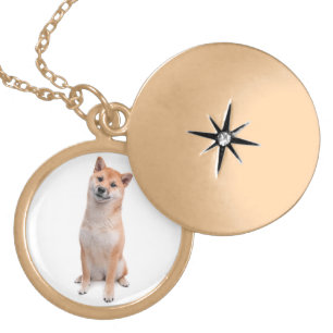 Love Shiba Inu Puppy Dog Mom Ladies Gift Gold Plated Necklace