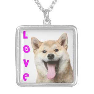 Love Shiba Inu Puppy Dog Pendant Necklace
