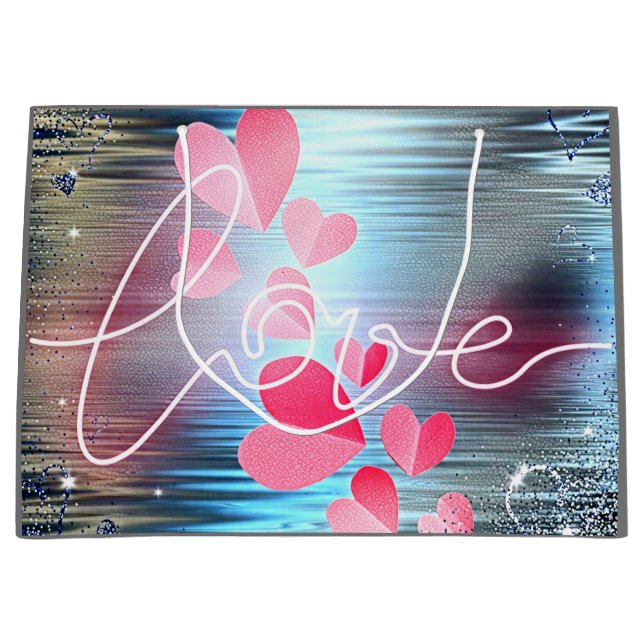 Love Shimmer Large Gift Bag (Front)