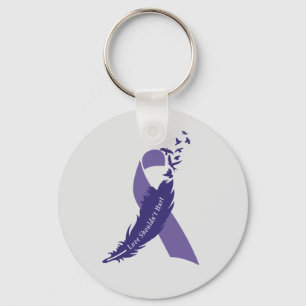 Love Shouldn't Hurt Domestic Violence Awareness Keychain