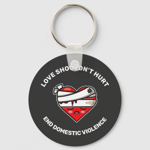  Love Shouldnt Hurt End Domestic Violence   Keychain