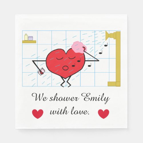 Love Shower Bridal Shower Napkins