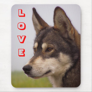 Love Siberian Husky Puppy Dog  Mousepad