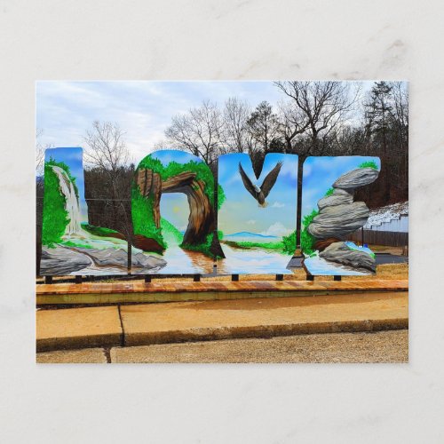 Love Sign at Natural Bridge State Park Postcard