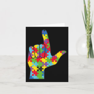 Love Sign Autism Awareness Support  Card