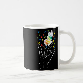 Love Sign Butterfly Puzzle Autism Awareness Sped T Coffee Mug