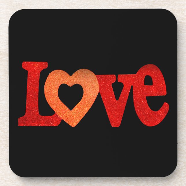 Love Sign Drink Coaster (Front)
