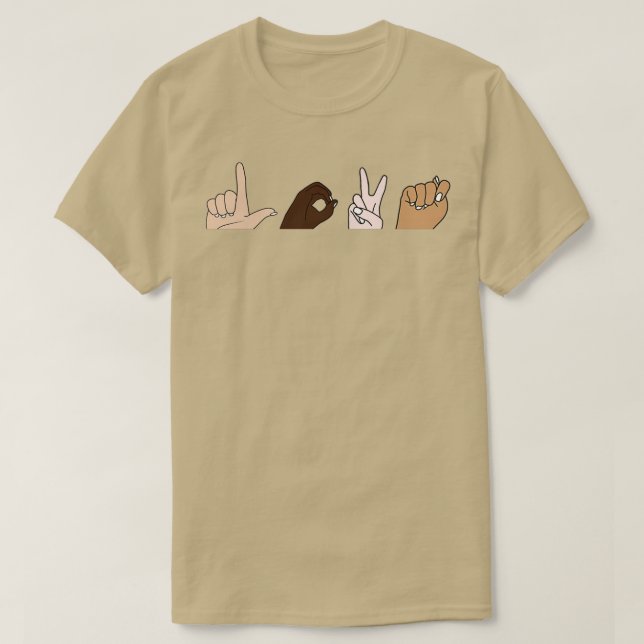 Love sign language 5 T-Shirt (Design Front)