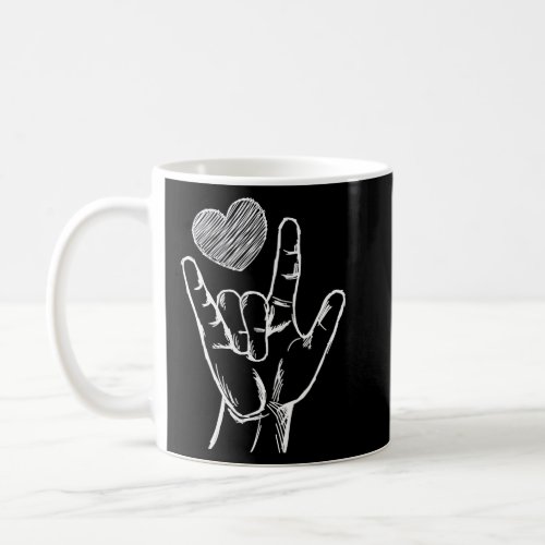 Love Sign Language ASL Heart Valentines Day Gift  Coffee Mug