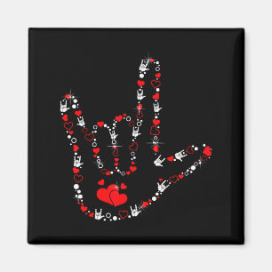 Love Sign Language Heart Asl Deaf Valentines Day Magnet