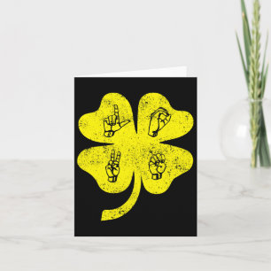 Love Sign Language St Patrick's Day Deaf Awareness Card
