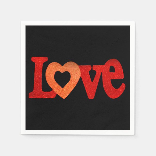 Love Sign Paper Napkins (Front)