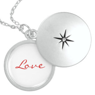Love sign sterling silver necklace