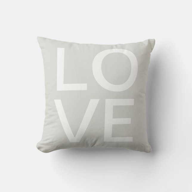 LOVE sign Valentines day typo Throw Cushion Bright (Front)