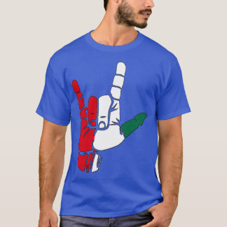 Love sign with Flag of Mexico T-Shirt