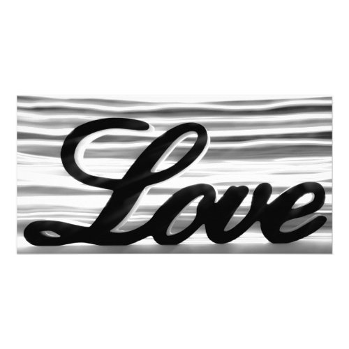 Love sign with white light streaks behind card