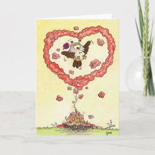 Love signal greeting card by Nicole Janes
