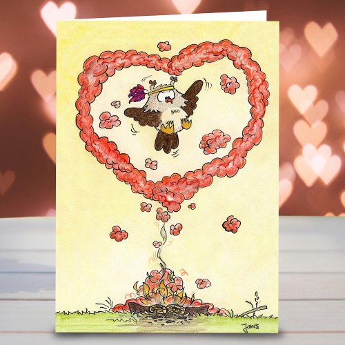 Love signal greeting card by Nicole Janes