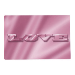 Love.Silk pink gradient texture. Placemat