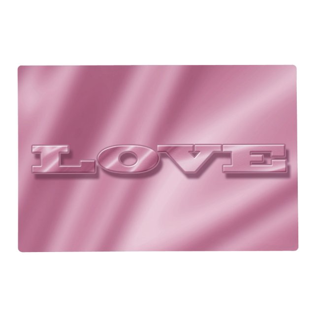 Love.Silk pink gradient texture. Placemat (Front)