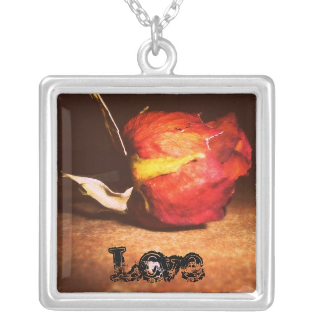 LOVE SILVER PLATED NECKLACE (Front)