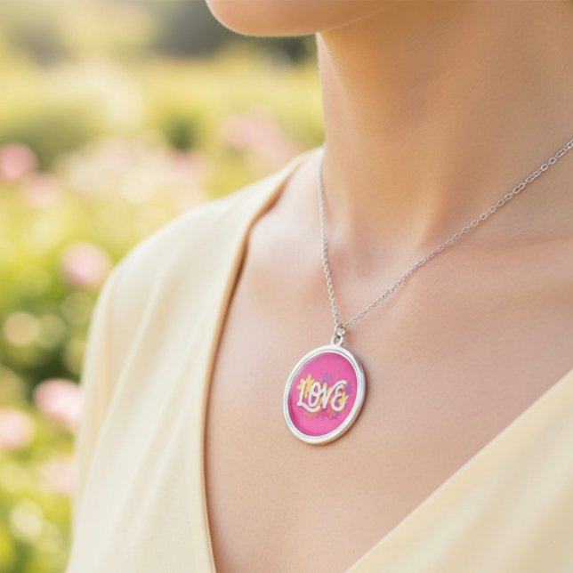 LOVE SILVER PLATED NECKLACE (Creator Uploaded)