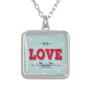 Love Silver Plated Necklace