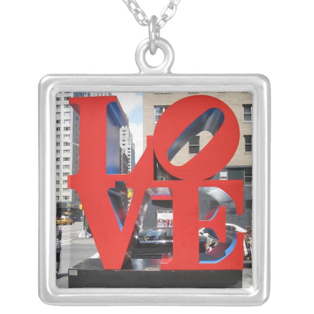 Love Silver Plated Necklace (Front)