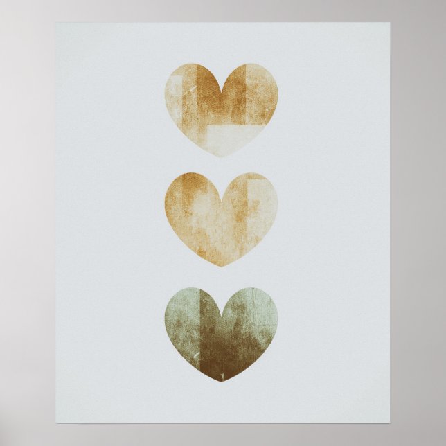 Love Simple Boho Drawings Boho Chic Aesthetic Bohe Poster (Front)