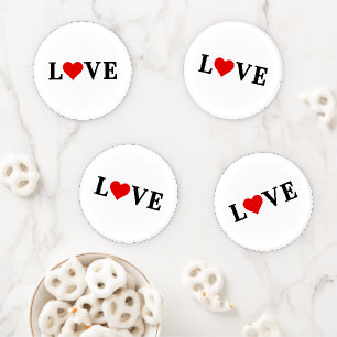 LOVE Simple Minimalist Elegant Coaster Set