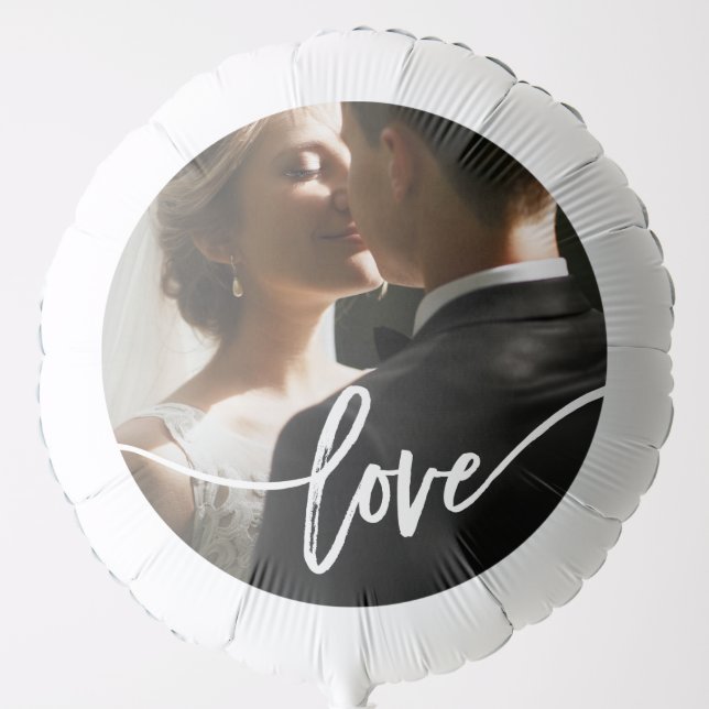 Love | Simple Modern Typography with your Photo Balloon (Front)