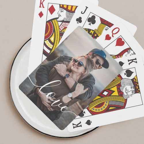 Love Simple Photo Poker Cards
