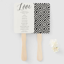 Love Simple Script Geometric Chic Wedding Program