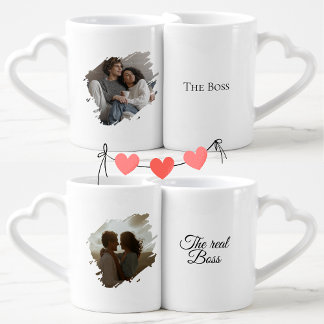 Love Since Valentine's Day Photo Personalized Coffee Mug Set