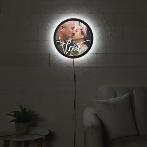 Love Since Year Romantic Anniversary Photo  LED Sign