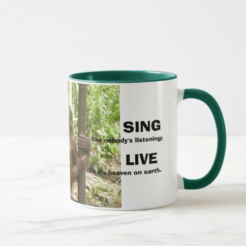 Love Sing Live  Dance Inspirational Quotations Mug