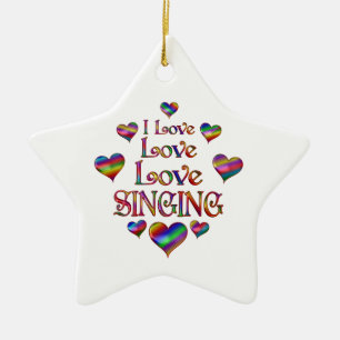 Love Singing Ceramic Ornament