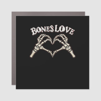Love Skeleton Hand Classic Look Car Magnet