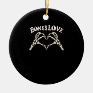 Love Skeleton Hand Classic Look Ceramic Ornament