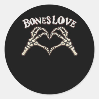Love Skeleton Hand Classic Look Classic Round Sticker