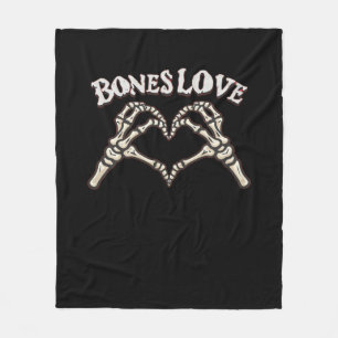 Love Skeleton Hand Classic Look Fleece Blanket