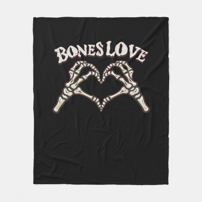 Love Skeleton Hand Classic Look Fleece Blanket (Front)