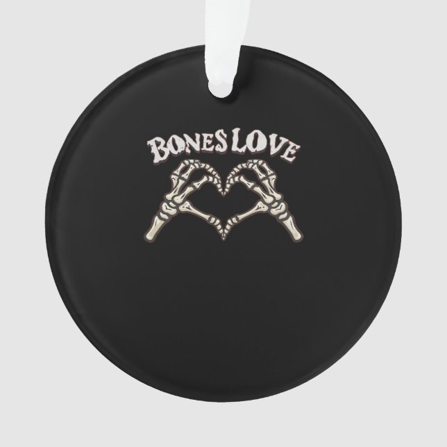 Love Skeleton Hand Classic Look Ornament (Front)